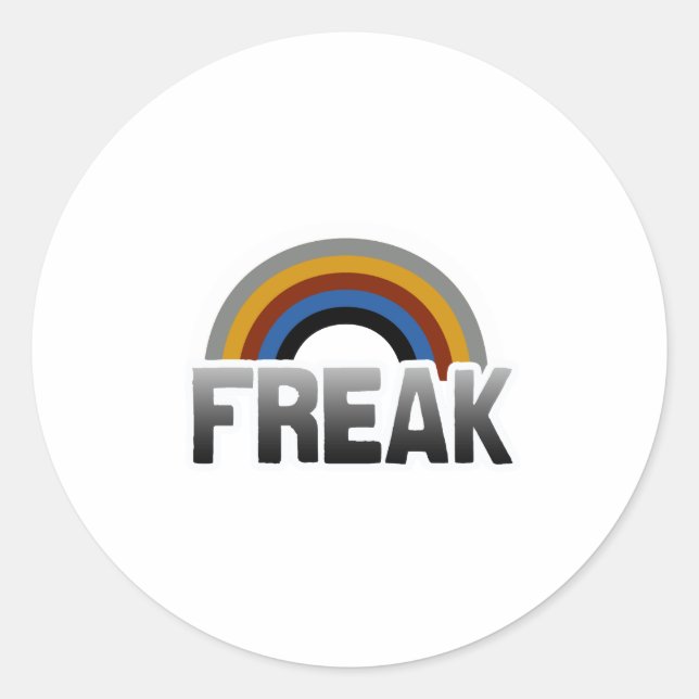 Pegatina Redonda Orgullo freak (Anverso)