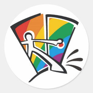 Pegatina Redonda Orgullo gay
