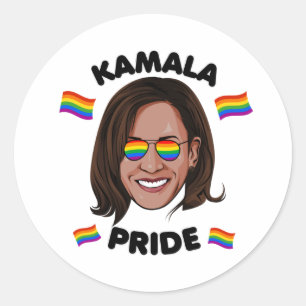 PEGATINA REDONDA ORGULLO GAY DE KAMALA