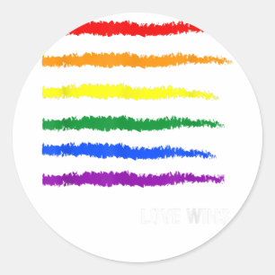 Pegatina Redonda Orgullo gay LGBT Copia transgénero lesbiana bisexu