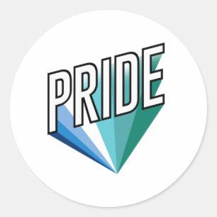 Pegatina Redonda Orgullo Gay Masculino Explota