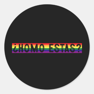 Pegatina Redonda Orgullo Gay Mexicano LGBTQ Mes del Orgullo Homo Es