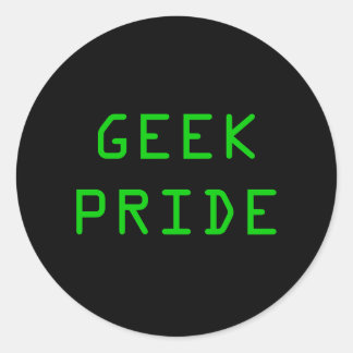 PEGATINA REDONDA ORGULLO GEEK