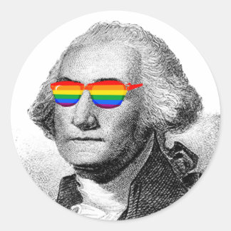 Pegatina Redonda Orgullo George Washington