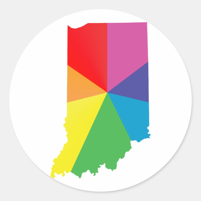 Pegatina Redonda orgullo indiana. (Anverso)