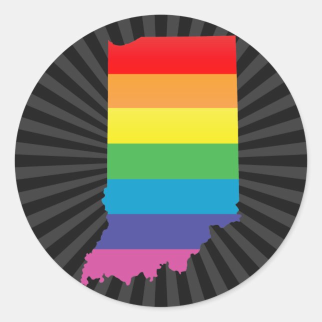 Pegatina Redonda orgullo indiana. (Anverso)