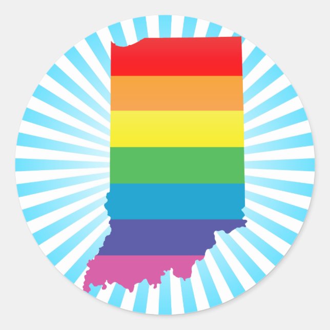 Pegatina Redonda orgullo indiana. (Anverso)