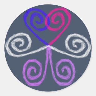 Pegatina Redonda Orgullo Intersexual