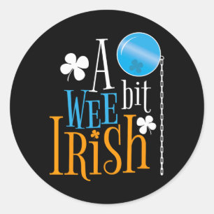 Pegatina Redonda Orgullo irlandés de vértigo Día de los Patrones Sh