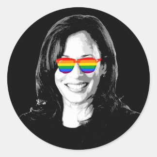 Pegatina Redonda Orgullo Kamala Harris