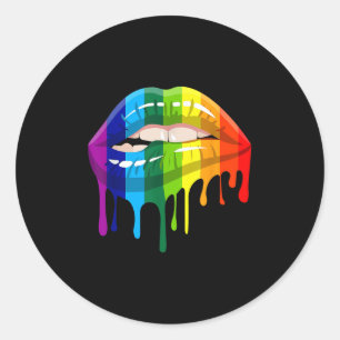 Pegatina Redonda Orgullo Lesbiana Gay Labio - Lgbtq _1