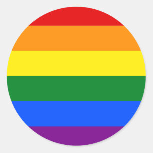 Pegatina Redonda Orgullo LGBT a raya