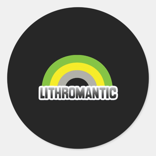 Pegatina Redonda Orgullo Litromántico (Anverso)