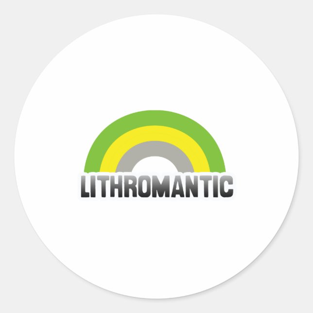 Pegatina Redonda Orgullo litromántico (Anverso)