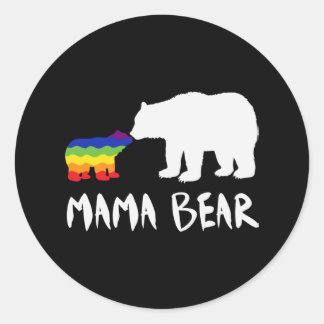 Pegatina Redonda Orgullo Mama Bear