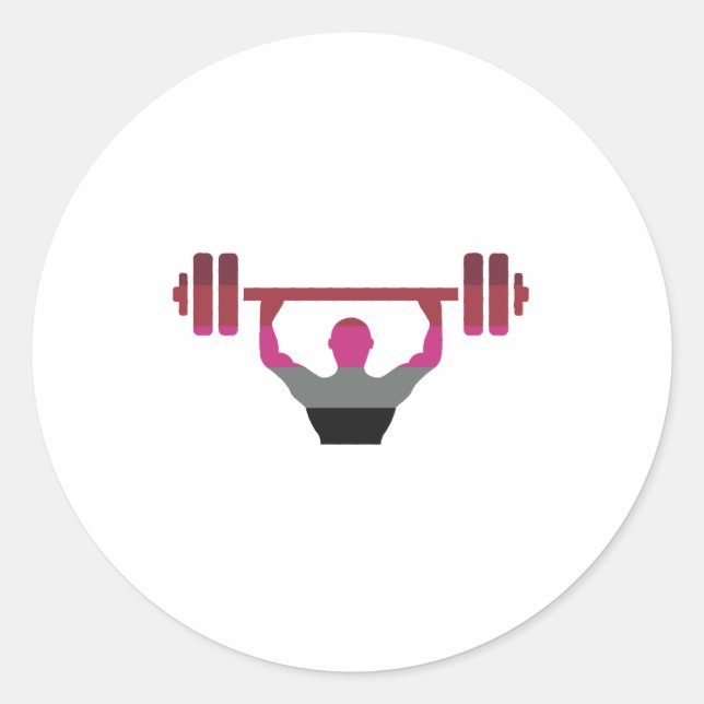 Pegatina Redonda Orgullo muscular (Anverso)