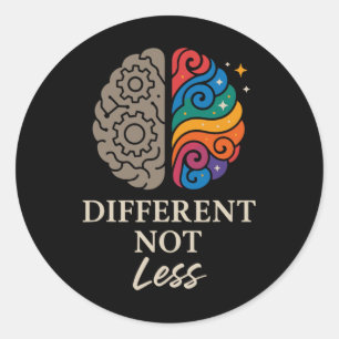 Pegatina Redonda Orgullo Neurodivergente Adhd Autismo Aceptación Ot
