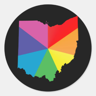 Pegatina Redonda orgullo ohio.