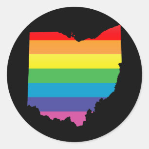 Pegatina Redonda orgullo ohio.