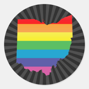 Pegatina Redonda orgullo ohio.
