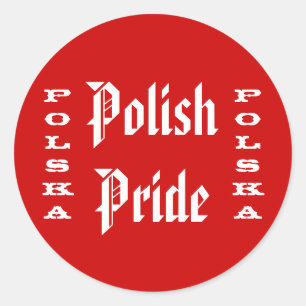 Pegatina Redonda Orgullo polaco Polska