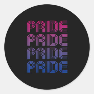 Pegatina Redonda Orgullo Retro Bisexual