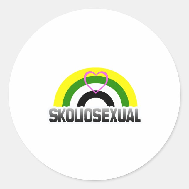 Pegatina Redonda Orgullo skoliosexual (Anverso)