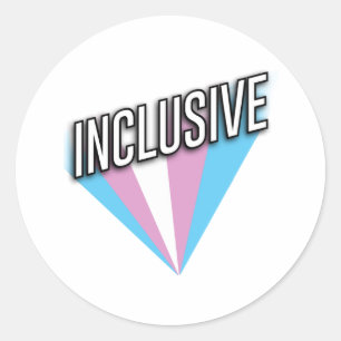 Pegatina Redonda Orgullo Trans Explosión - Inclusivo