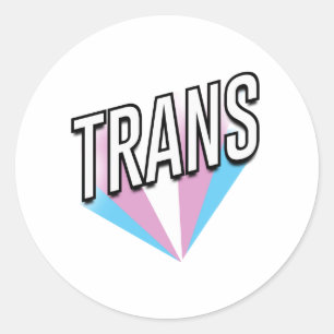 Pegatina Redonda Orgullo Trans Explosión Trans