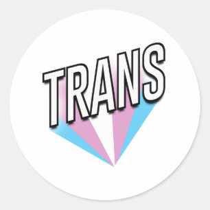Pegatina Redonda Orgullo Trans Explosión Trans