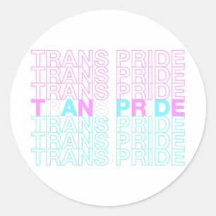 Pegatina Redonda Orgullo transgénero