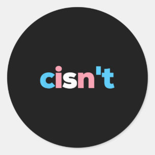 Pegatina Redonda Orgullo Transgénero Cisnt - Bandera Trans Lgbtq - 