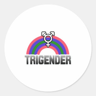 Pegatina Redonda Orgullo Trigénero