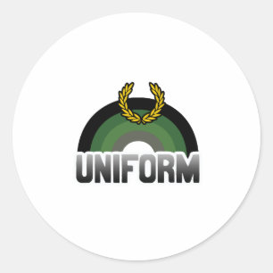 Pegatina Redonda Orgullo Uniforme