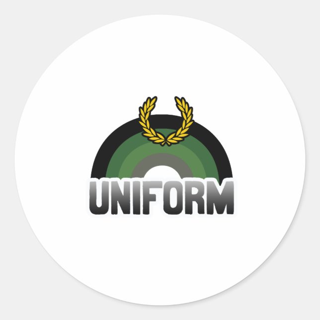 Pegatina Redonda Orgullo Uniforme (Anverso)