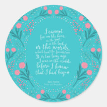 Orgullo y prejuicio de Jane Austen floral verde az