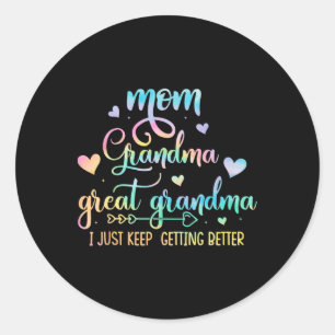 Pegatina Redonda Orgullosa abuela de mamá, Gran Abuela.