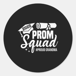 Pegatina Redonda Orgullosa Abuela Graduada De Prom Cl De Prom Squad