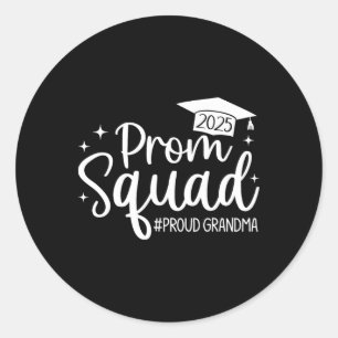 Pegatina Redonda Orgullosa Abuela Graduada De Prom Cl De Prom Squad