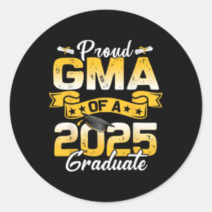 Pegatina Redonda Orgullosa Gma De Un Cl De Graduados Superiores De