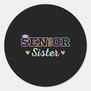 Pegatina Redonda Orgullosa Hermana Senior 2025 Senior 2025 Hermana