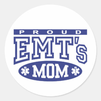 Pegatina Redonda Orgullosa madre de EMT