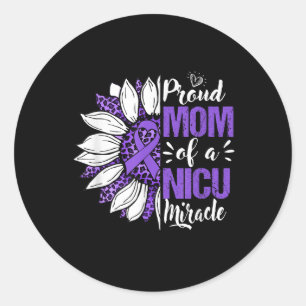 Pegatina Redonda Orgullosa Madre De Un Milagro De Nicu