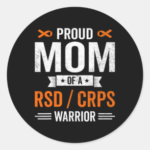 Pegatina Redonda Orgullosa Madre De Un Sobreviviente De La Rsd Crps