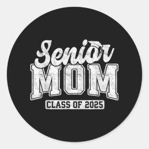Pegatina Redonda Orgullosa Madre Superior Cl De 2025 Graduación 25