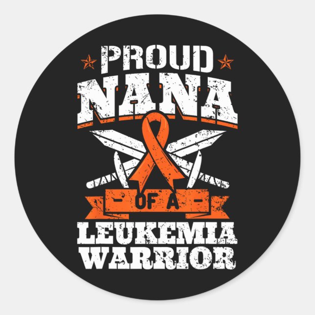 Pegatina Redonda Orgullosa Nana De La Conciencia De La Abuela Guerr (Anverso)