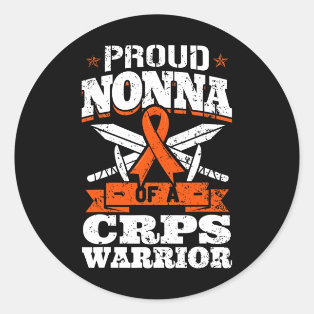 Pegatina Redonda Orgullosa No Nina De La Cinta De Conciencia RSD De (Anverso)