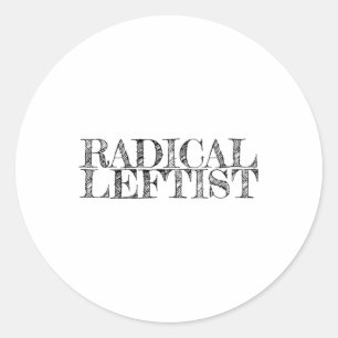Pegatina Redonda Orgullosa solidaridad política radical izquierdist
