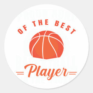 Pegatina Redonda Orgullosa Tía Del Mejor Baloncestista