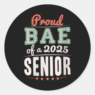Pegatina Redonda Orgullosas Mujeres De Un Boyfr Retro Grad 2025